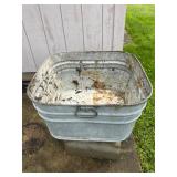 Metal Wash Tub with '83' Marking