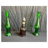 Avon Vases and Stetson Aftershave Bottle