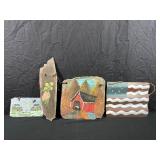 Handpainted Slate and Metal Wall Hangings