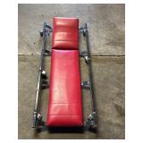 Red Padded Mechanic's Creeper with Wheels