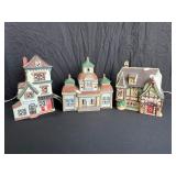 Three Dickens Keepsake Lighted Houses