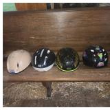 Four Bicycle Helmets