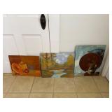 Three Original Oil Paintings