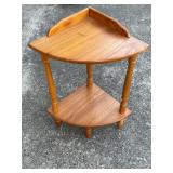 Wooden Corner Table With Two Tiers