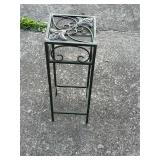 Metal Plant Stand With Decorative Mesh Top