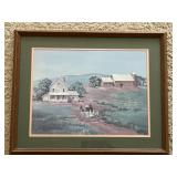 Framed Farm Scene Artwork by Picture Peddlar