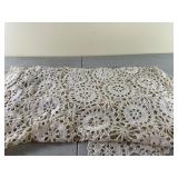 Hand-Crocheted 56-Inch Round Tablecloth