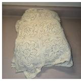 Handmade Crocheted Tablecloth With Floral Pattern