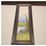 Framed Landscape Painting, 8' x 26'
