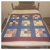 Patchwork Quilt with Multicolor Squares