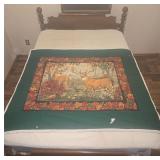 Deer-Themed Decorative Tapestry or Quilt