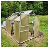 6ft x 8ft Aluminum Framed Greenhouse