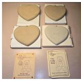 Pampered Chef Heart Clay Cookie Molds
