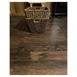 Two Woven Basket Storage Bins