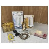 Electrical Components and Light Bulbs Lot