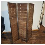 3-Panel 64-Inch Wooden Dressing Screen
