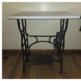 Cast Iron Base Table With Marble Top