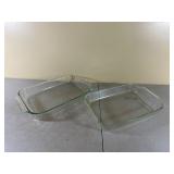 Two Pyrex Glass Baking Dishes