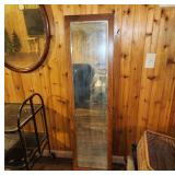 Rectangular Wood-Framed Mirror, 15' x 55'