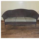 81-Inch Long Antique Wicker Settee