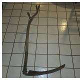 Wooden-Handled Scythe with Metal Blade
