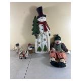 Snowman and Holiday Figurines