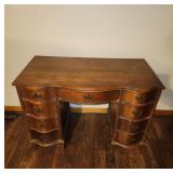 Wooden Desk with Nine Drawers