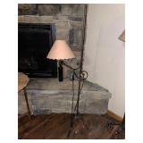 Wrought Iron Floor Lamp With Pink Shade