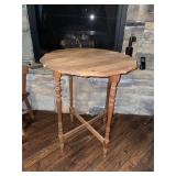 Solid Wood Lamp Stand, 24' Round, 28' Tall