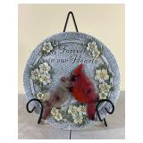 Decorative Cardinal Memorial Plaque