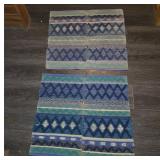 Handwoven Geometric Pattern Textile Pair