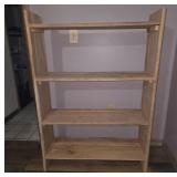 Wooden Shelving Unit With Three Tiers