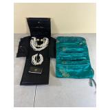 Andre Buse Pearl Necklace and Jewelry Pouch