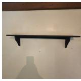 Wooden Wall Shelf with Black Finish