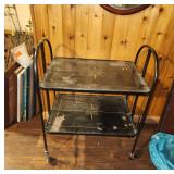 Two-Tier Rolling Serving Cart with Star Design