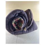 Purple Polyester-Filled Roll-Up Sleeping Bag