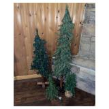 4 Pencil Style Christmas Trees