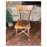 Wooden Kids Chair with Rustic Finish