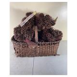 Basket With Pine Cones