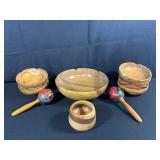 Wooden Bowls, Shakers, and Small Vessel