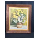 Framed Floral Painting by R. Collio