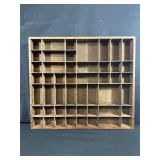 Wooden Printer's Tray Shadow Box