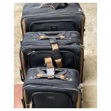 Chaps Black and Tan Luggage