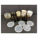 Custard Cups with 5 Lids