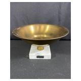 Italian Brass Bowl with Marble Base