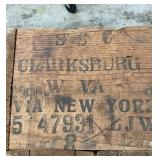 Wooden Shipping Crate Marked 'Clarksburg, WV'