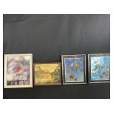Framed Bird and Landscape Prints