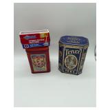 Two Decorative Tin Containers