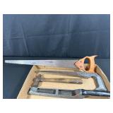 Hand Tools Including Saw and Hammer