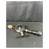 Hand-Crank Vintage Drill with Wood Handle